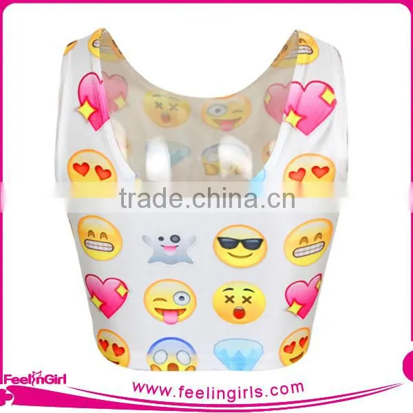 Fast Delivery no Moq Sexy Custom Printed Crop Tops for Women photo-3