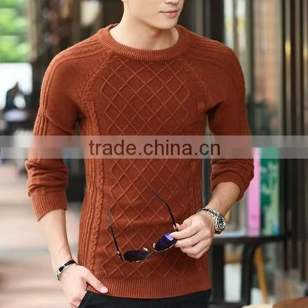 South Korean Fashion Men's Sweaters 2015 Sets New Round Collar for Multi Color Men Sweater photo-6