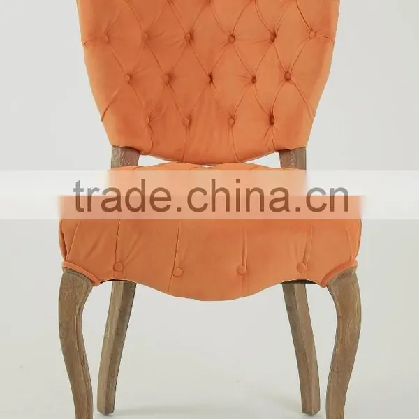 Classic New Design Button Fabric Side Chair/ Wedding Chair/Coffee Chair (CH-273-OAK ) photo-2