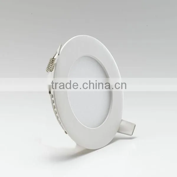 2014 New Dimmable Hot 4W Led Panel Round White Silver Finish photo-2