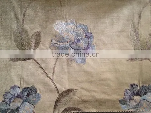 RAYON SLUB EMBROIDERED FABRIC FOR CURTAIN AND SOFA photo-6