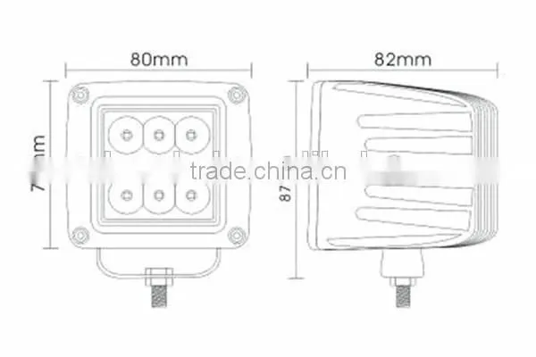 Off Road Headlight 18w LED Work Light Headlight Lamp SUV Spot Driving Fog Light for Boat off Rod Cars Supplier's Choice photo-6