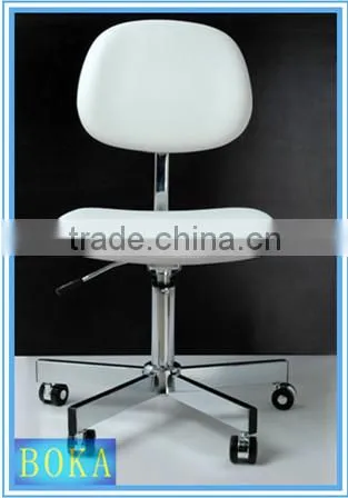 Adjustable Fiber Reference Plastic Lab Stool With Wheels photo-3