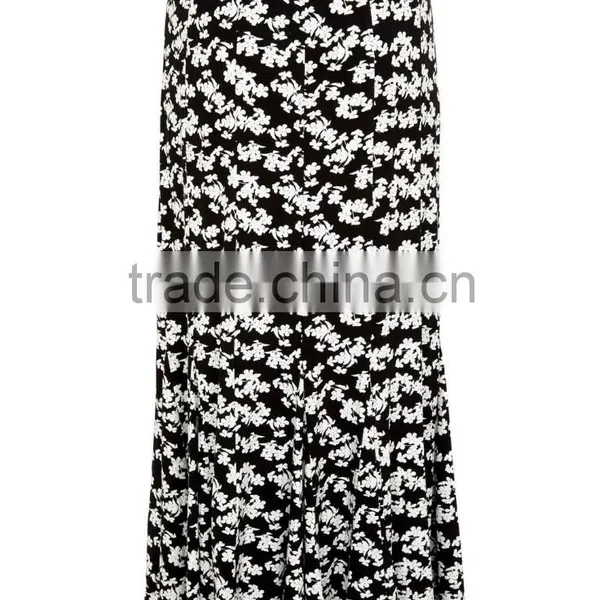 Black Floral Printed Skirt photo-2