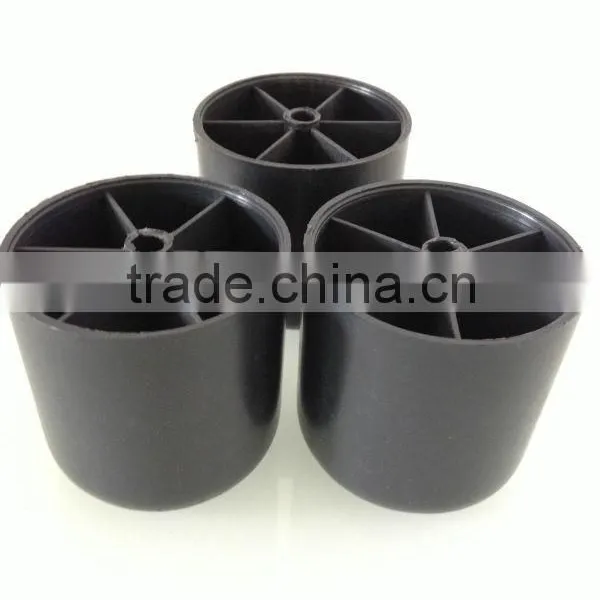 50*50mm Black Round Plastic Furniture Sofa Legs M012