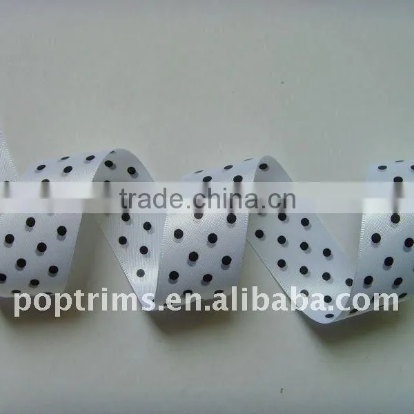 Double Face Polka Dots Printed Satin Ribbon photo-2