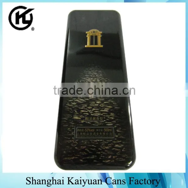 High Quality Rectangular Wine Gift Tin Can Box (various Lids and Printing) photo-3