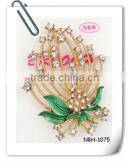 Beautiful Elegant Crystal Rhinestone Flower Brooches Wholesale