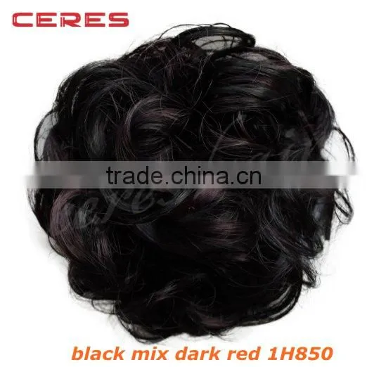 Synthetic Clip on Messy Hair Bun Extension Chignon Hair Piece Wig Quality Choice photo-2