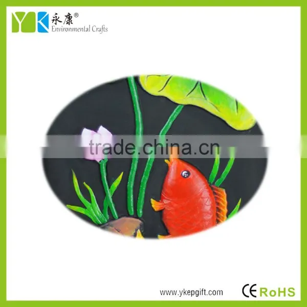 Modern Decor Lotus and Fish Embossed Wooden Frame Wall Art Decor for Formaldehyde Removal photo-4