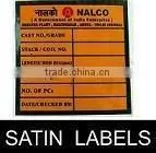 Cloth / Satin Self Adhesive Labels.
