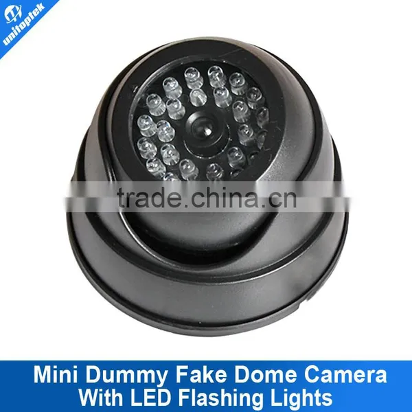 Black Fake Dummy Camera Security Camera With LED Flashing Lights for Property Security Use