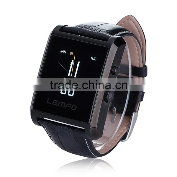 Fashion Waterproof Bluetooth 4.0 Smart Watch IPS Screen Smartwatch Wristwatch With Camera Sweatproof Leather Strap photo-5