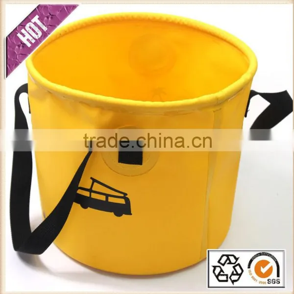 Fishing Folding Bucket 10L 20L 30L Flexible and Foldable PVC Tarpaulin Folding Bucket With Lid photo-3