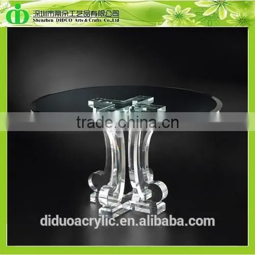 DDH-T130 Trade Assurance Clear Plexiglass Round Dining Table