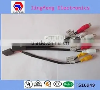 5 Connector& 4 RCA Plug Wire Harness for Car Stereo System