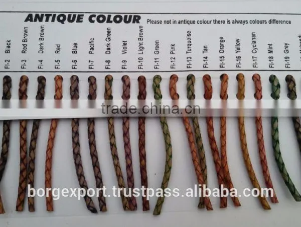 4mm Braided Leather Cords From BORG EXPORT / Braided Leather Cord 4 mm photo-2