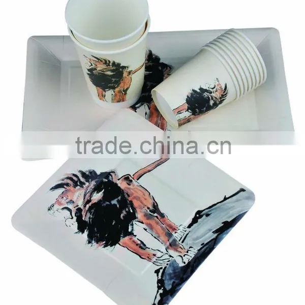 Rectangular Customer Designed Food Grade Cardboard Fast Food Plates photo-4