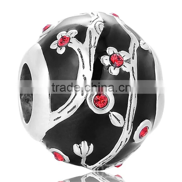 925 Silver Chinese Traditional Style Plum Flower Shape Beads photo-2
