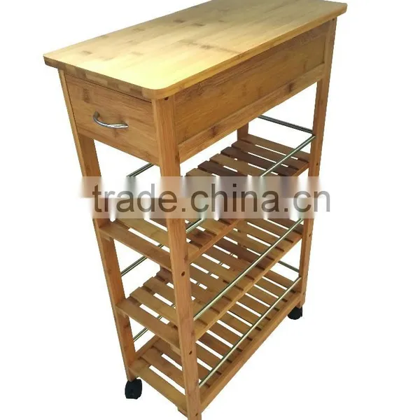 Wooden Kitchen Trolley Modern Kitchen Trolley Bamboo photo-2