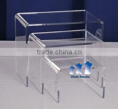 Multi Purpose 3 Pieces Clear Acrylic Riser/acrylic Shelf Risers
