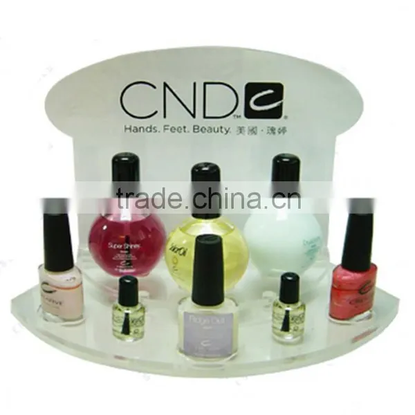 Custom Acrylic Cosmeic Organizer, Lucite Clear Cosmetic Display Stands With Logo Printing, Transparent Cosmetic Display Holder photo-2