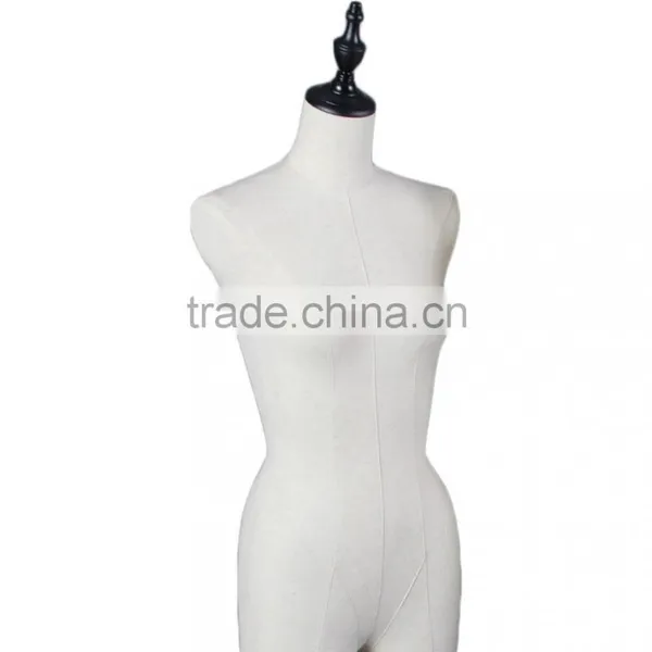 Female Upper Body Mannequin Sale Wrapped by Purple Velvet Fabric With Feather Decorted