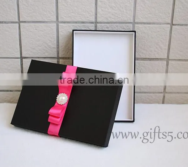 Elegant Black Wedding Invitation Box photo-3