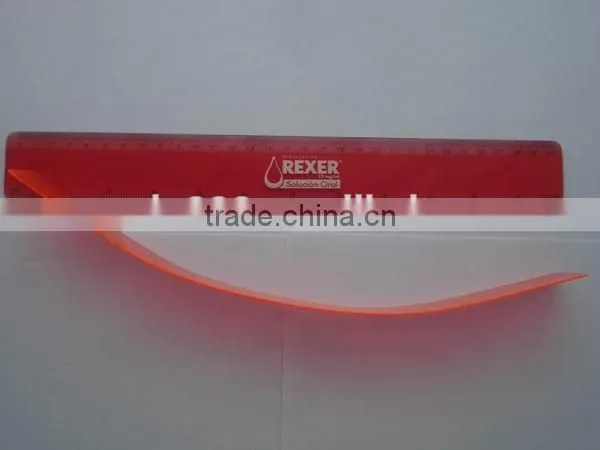Custom Logo Printed 30cm Plastic Ruler/PVC Soft Ruler/flexible Ruler photo-5
