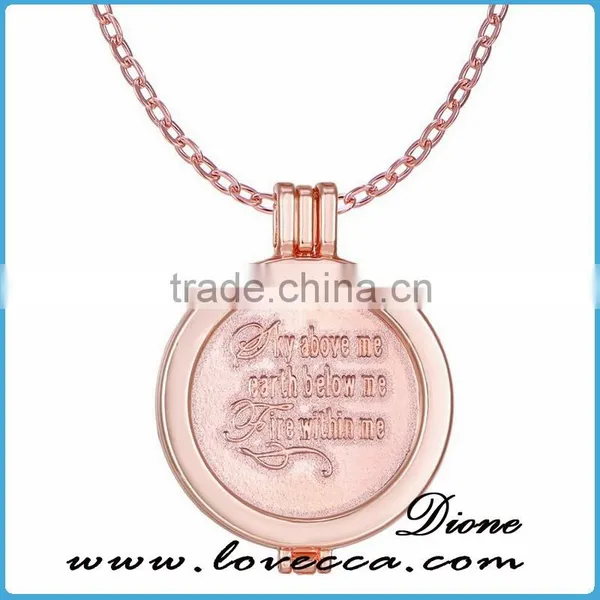 DIY Rose Gold Pendant Coin Disc 33MM Skull Coin Necklace Accessories Gifts photo-4
