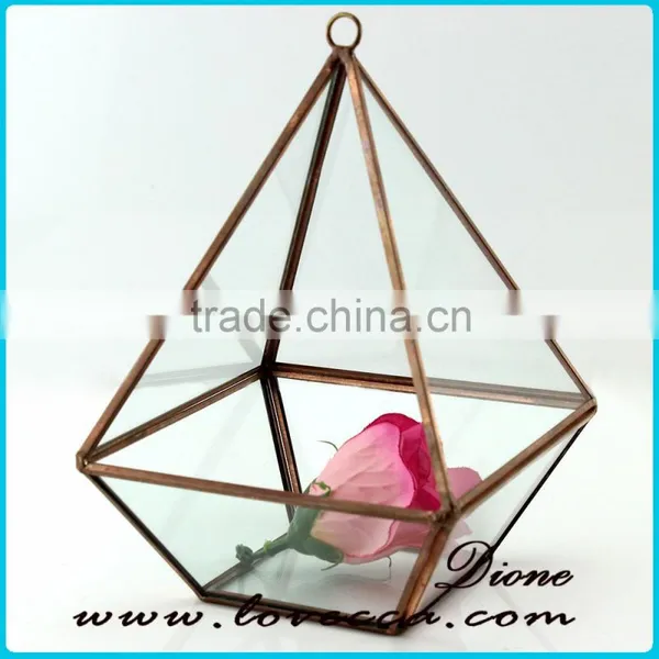 2016 Fashion Design Pyramid Geometric Glass Terrarium / Hand Made Planter / Air Plant Glass Vase photo-2