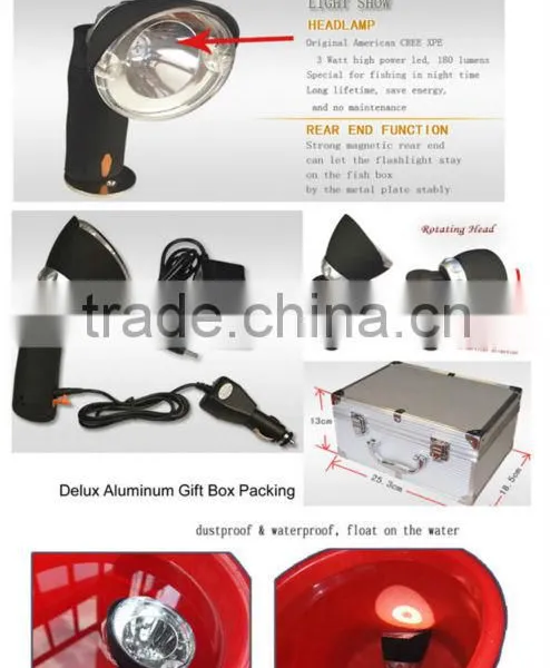 High lumens portable IP66 led fishing flashlight