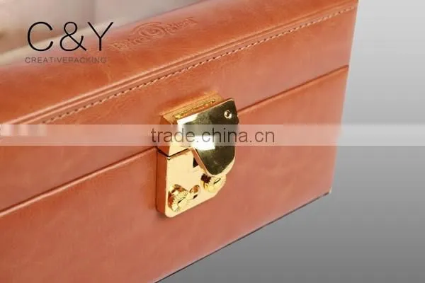Hot Sale Brown PU Leather Spectacle Storage Case photo-6