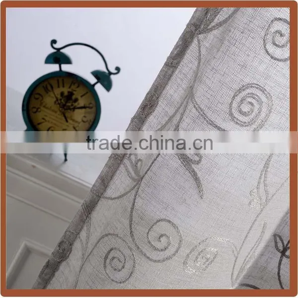Polycotton Embroidery Joint Fabric Curtain /living Room Curtain photo-4
