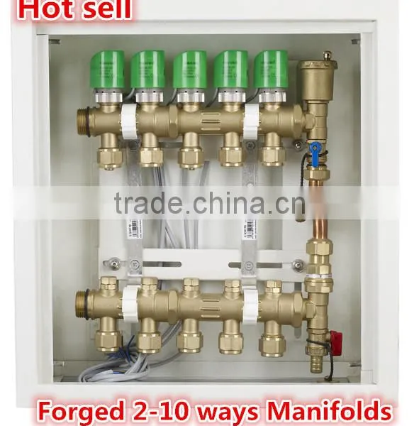 Underfloor Heating System Manifolds System, High Quality Brass Manifold,Brass Water Manifold