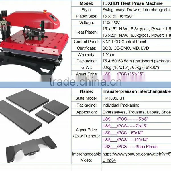 New Arrival Pneumatic Automatic Heat Press Machine FJXHB1,sublimation Printing Machine photo-3