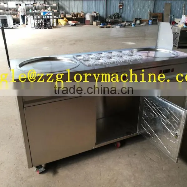 Fry Ice Cream Roll Machine/thailand Fry Ice Cream Machine With Flat Pan/fried Ice Cream Machine photo-5
