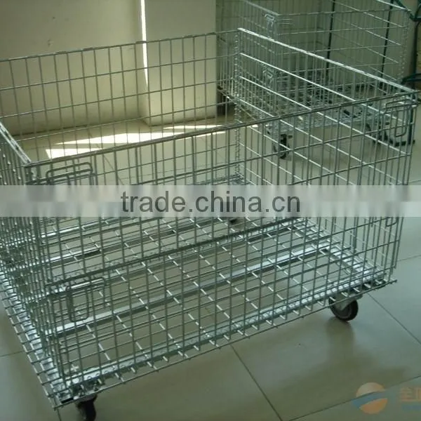 Metal Box With Wheels, Wire Mesh Cage photo-3