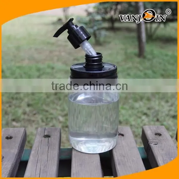 Factory Price 18OZ Empty Clear Round Plastic Mason Jar With Pump Spray Cap photo-2