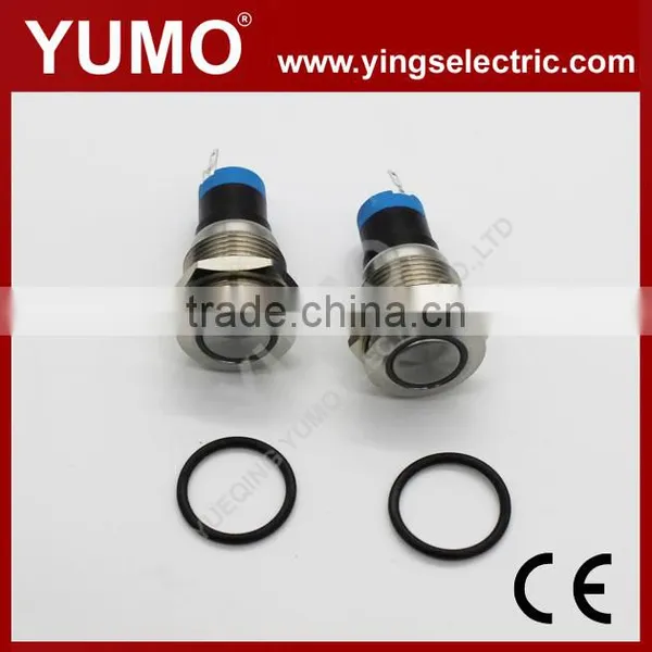 LA16JSF-11E Blue Push Button Monetary With Lamp Stainless Steel 6V DC photo-2