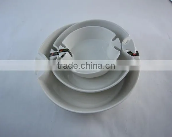 Good Quality High White Ceramic Bakeware Set With Handles photo-3