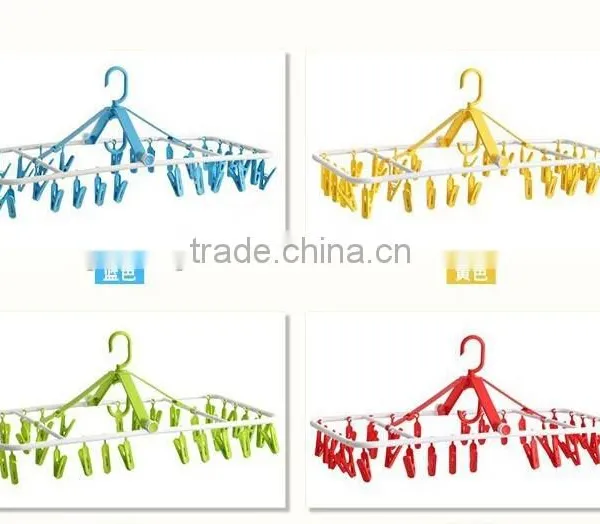 Wholesale Stock 360 Degree Rotate Foldable Plastic Clothes Hangers photo-4