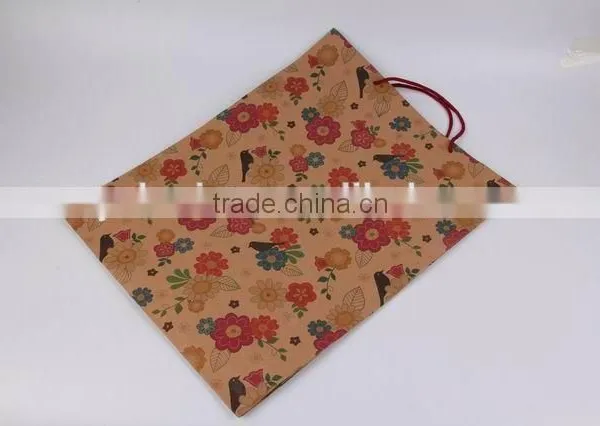 Printed Foldable Gift Bag / Retro Look Shopping Paper Bag photo-5