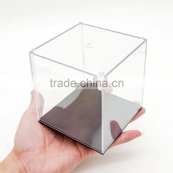 Clear Acrylic/Plastic Doll Box for Display Case Dustproof Tray Protection Cube 3.9"H photo-2