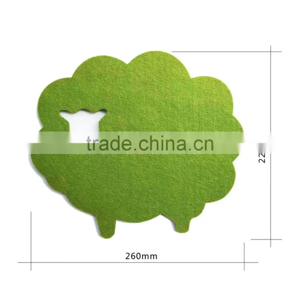Colorful Shaped Wool Felt Mouse Pad photo-3