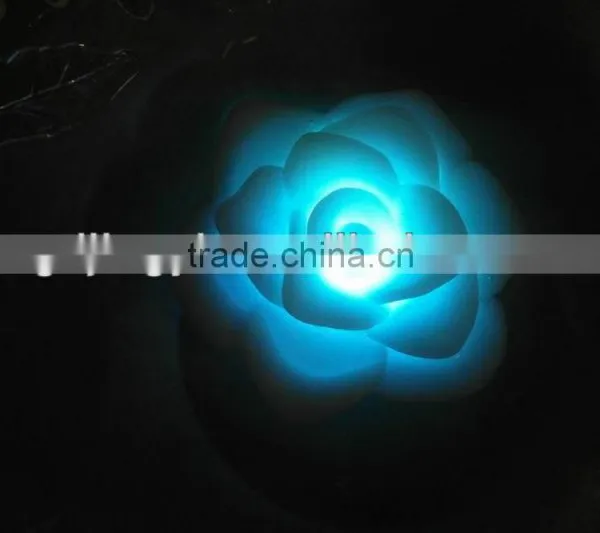 Plastic Rose Flower With LED Light for Decoration