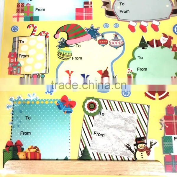 Gift Tag Rub-on Transfer Sticker, Gift Tag Sticker, Christmas Gift Sticker photo-5