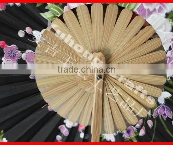 New Style Windmill Shape Bamboo Fabric Fan photo-4