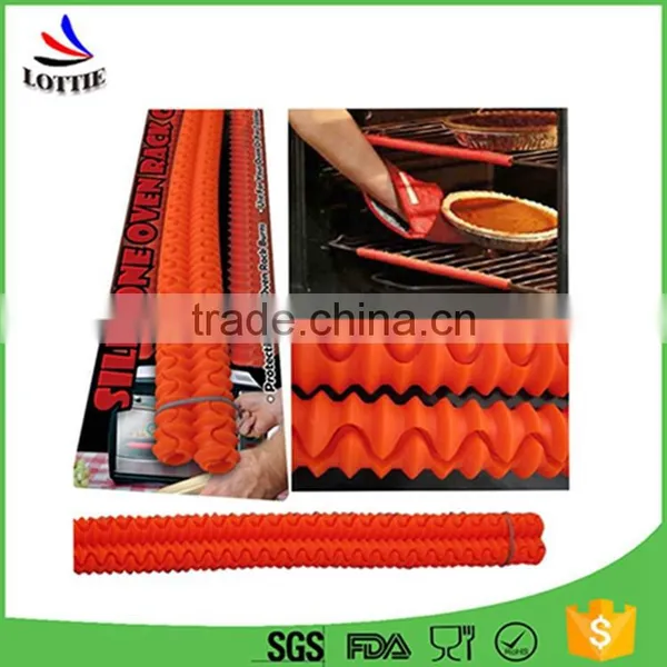 Hot Selling 2 PCS/SET Heat Resistant Silicone Oven Rack Guards ,silicone Oven Grill Rack With High Quality photo-2