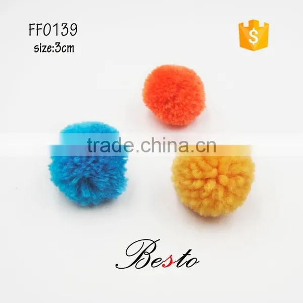 Gold Supplier New Design Colorful Small Fur Ball for Key Chain/hat Decoration photo-2